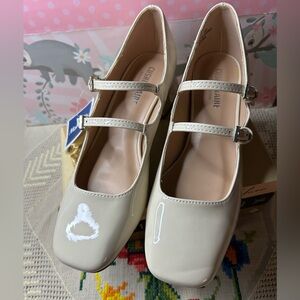 Elegant Cream Mary Jane Shoes